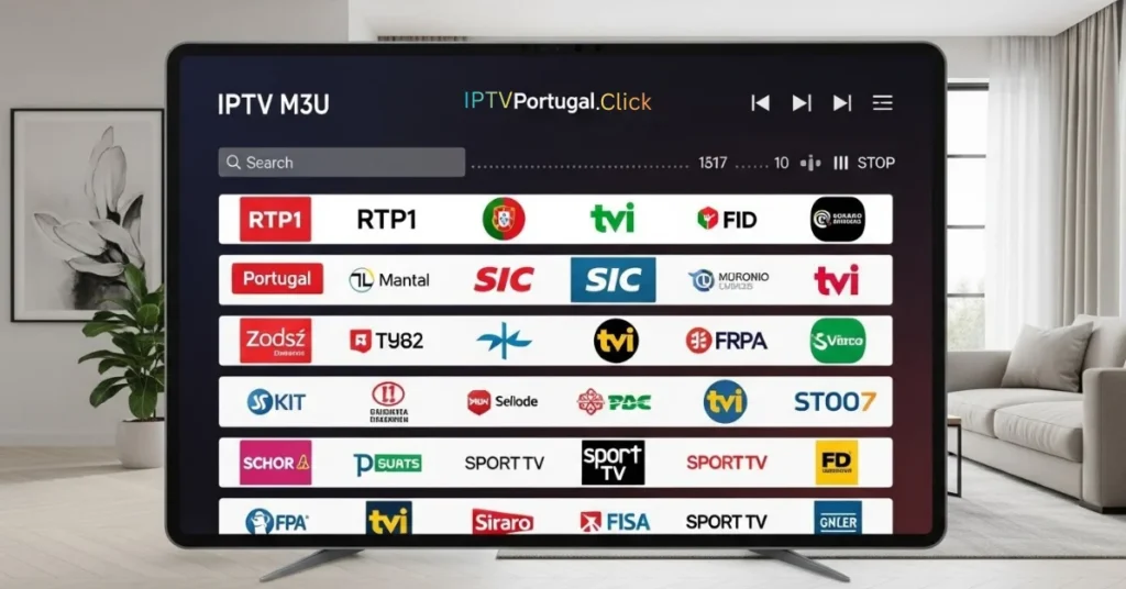 transmissão IPTV com M3U