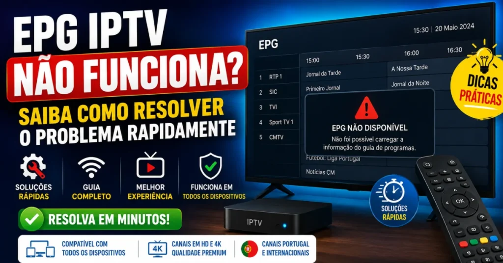 EPG IPTV não funciona
