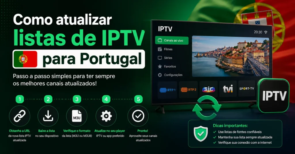 Atualizar Listas IPTV Portugal