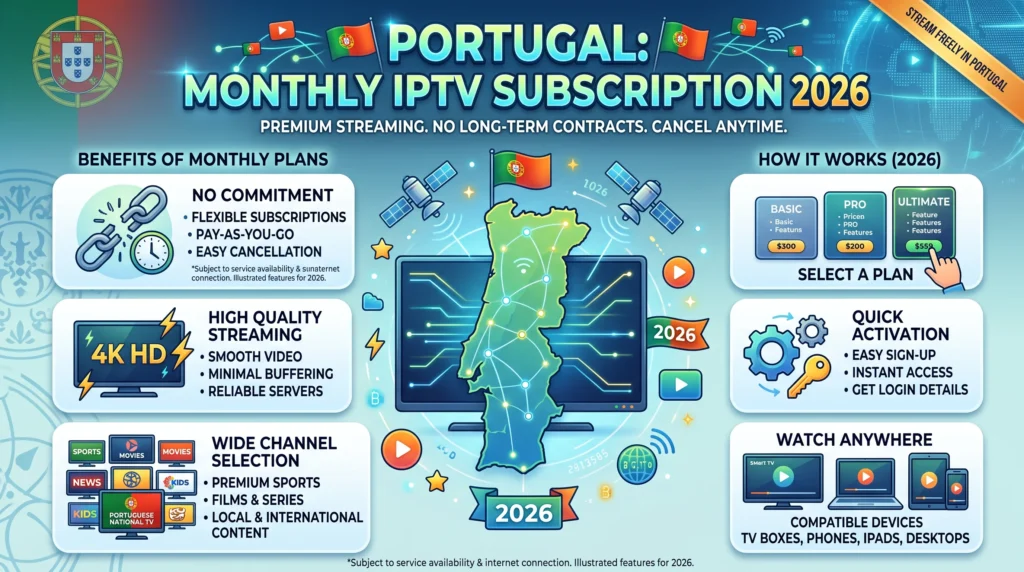 Assinatura IPTV Mensal Portugal